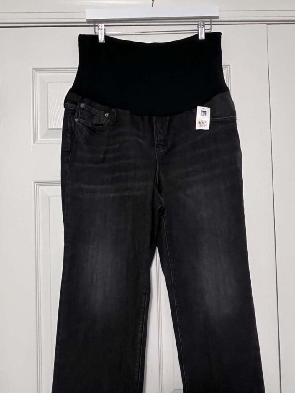 Gap Maternity Black NWT Denim Jeans 33 Regular Flare